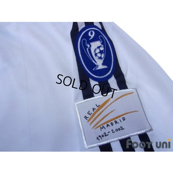 Photo7: Real Madrid 2002-2003 Home Long Sleeve Shirt #19 Cambiasso Centenario Patch/Badge