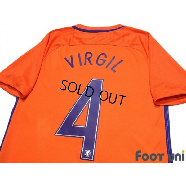 Photo4: Netherlands 2016 Home Shirt #4 Virgil van Dijk