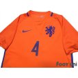 Photo3: Netherlands 2016 Home Shirt #4 Virgil van Dijk