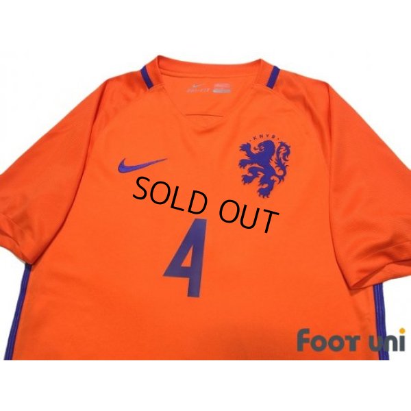 Photo3: Netherlands 2016 Home Shirt #4 Virgil van Dijk