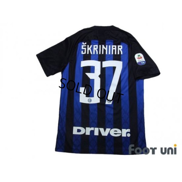 Photo2: Inter Milan 2018-2019 Home Shirt #37 Milan Skrinia Serie A Tim Patch/Badge