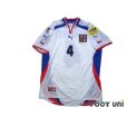 Photo1: Czech Republic Euro 2000 Away Shirt #4 Nedved UEFA Euro 2000 Patch/Badge UEFA Fair Play Patch/Badge (1)