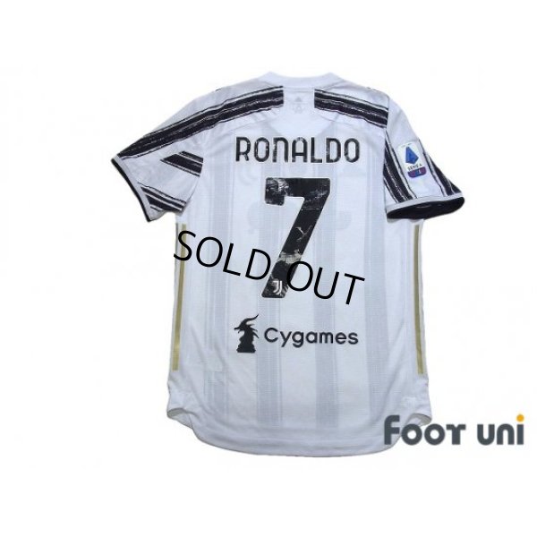 Photo2: Juventus 2020-2021 Home Authentic Shirt and Shorts Set #7 Ronaldo