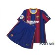 Photo1: FC Barcelona 2020-2021 Home Authentic Shirt and Shorts Set #10 Messi La Liga Patch/Badge (1)