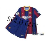 FC Barcelona 2020-2021 Home Authentic Shirt and Shorts Set #10 Messi La Liga Patch/Badge