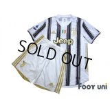Juventus 2020-2021 Home Authentic Shirt and Shorts Set #7 Ronaldo
