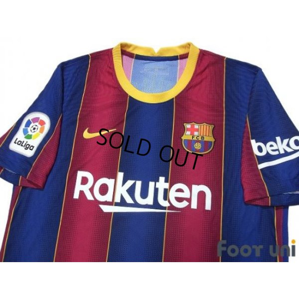 Photo3: FC Barcelona 2020-2021 Home Authentic Shirt and Shorts Set #10 Messi La Liga Patch/Badge