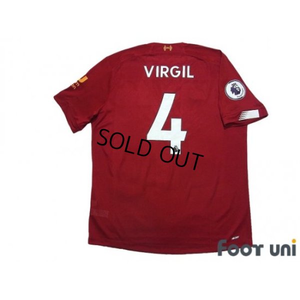 Photo2: Liverpool 2019-2020 Home Shirt #4 Virgil van Dijk Premier League Patch/Badge