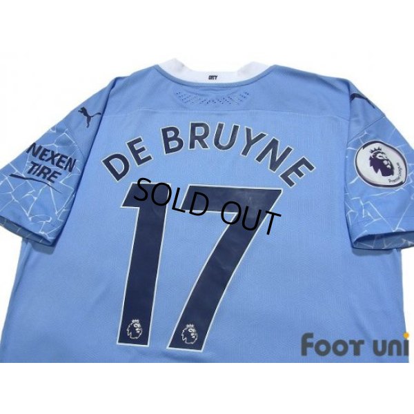 Photo4: Manchester City 2020-2021 Home Authentic Shirt and Shorts Set #17 De Bruyne
