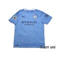 Photo1: Manchester City 2020-2021 Home Shirt #10 Kun Aguero Premier League Patch/Badge (1)