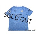 Manchester City 2020-2021 Home Shirt #10 Kun Aguero Premier League Patch/Badge
