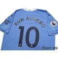 Photo4: Manchester City 2020-2021 Home Shirt #10 Kun Aguero Premier League Patch/Badge