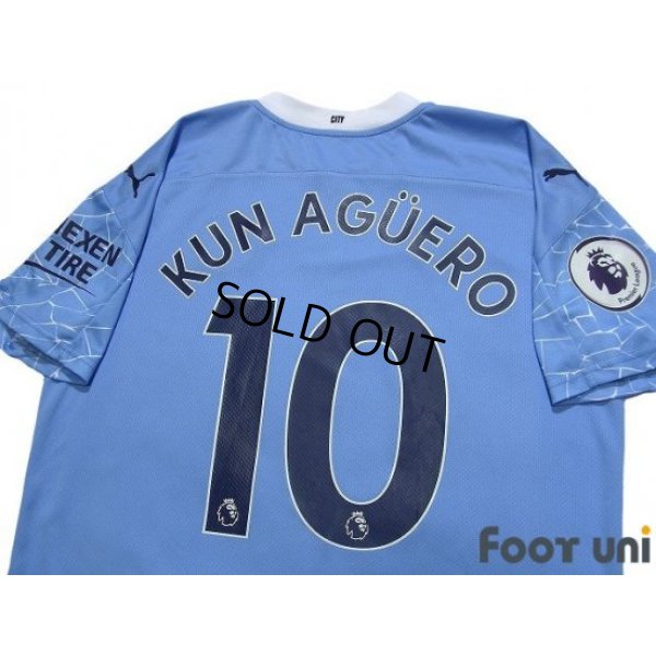 Photo4: Manchester City 2020-2021 Home Shirt #10 Kun Aguero Premier League Patch/Badge