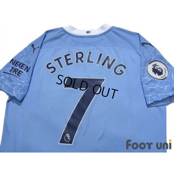 Photo4: Manchester City 2020-2021 Home Authentic Shirt and Shorts Set #7 Sterling