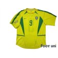 Photo1: Brazil 2002 Home Shirt #9 Ronaldo 2002 FIFA World Cup Korea Japan Patch/Badge (1)