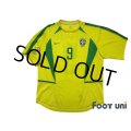 Brazil 2002 Home Shirt #9 Ronaldo 2002 FIFA World Cup Korea Japan Patch/Badge