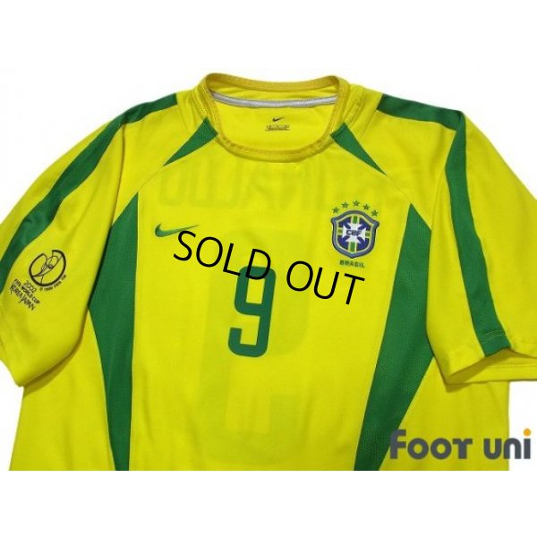 Photo3: Brazil 2002 Home Shirt #9 Ronaldo 2002 FIFA World Cup Korea Japan Patch/Badge