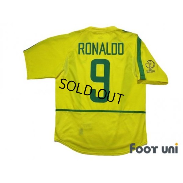 Photo2: Brazil 2002 Home Shirt #9 Ronaldo 2002 FIFA World Cup Korea Japan Patch/Badge