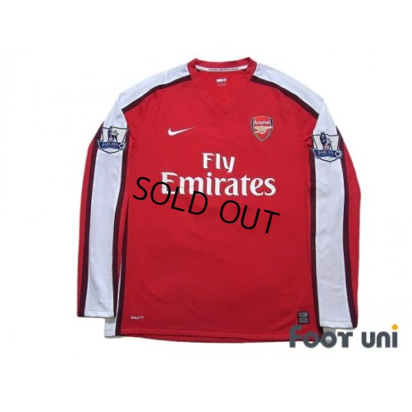 Photo1: Arsenal 2008-2010 Home Long Sleeve Shirt #11 Robin van Persie BARCLAYS PREMIER LEAGUE Patch/Badge
