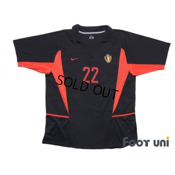 Photo1: Belgium 2002 Away Shirt #22 Mbo Mpenza