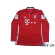 Photo1: Bayern Munchen 2016-2017 Home Long Sleeve Shirt #9 Lewandowski Bundesliga Patch/Badge (1)