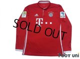 Bayern Munchen 2016-2017 Home Long Sleeve Shirt #9 Lewandowski Bundesliga Patch/Badge