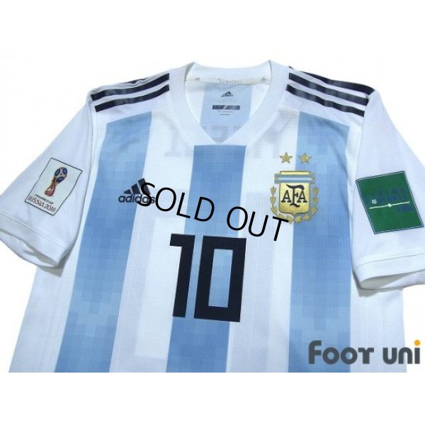 Photo3: Argentina 2018 Home Authentic Shirt #10 Messi FIFA World Cup Russia 2018 Patch/Badge w/tags