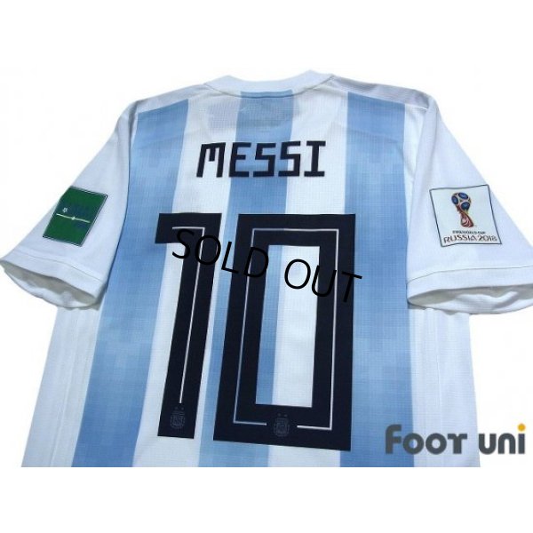 Photo4: Argentina 2018 Home Authentic Shirt #10 Messi FIFA World Cup Russia 2018 Patch/Badge w/tags