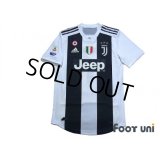 Juventus 2018-2019 Home Authentic Shirt #7 Ronaldo