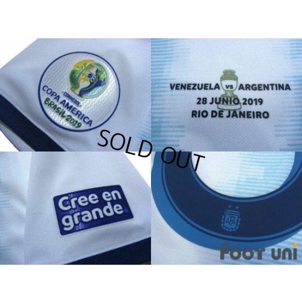 Photo7: Argentina 2019 Home Shirt #10 Messi Copa America Brazil 2019 Patch/Badge w/tags