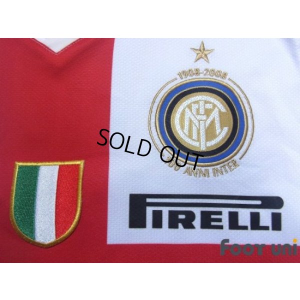 Photo6: Inter Milan 2007-2008 Away Centenario Shirt #7 Figo Lega Calcio Patch/Badge