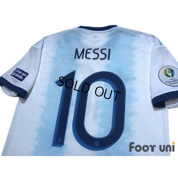 Photo4: Argentina 2019 Home Shirt #10 Messi Copa America Brazil 2019 Patch/Badge w/tags