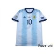 Photo1: Argentina 2019 Home Shirt #10 Messi Copa America Brazil 2019 Patch/Badge w/tags (1)