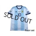Argentina 2019 Home Shirt #10 Messi Copa America Brazil 2019 Patch/Badge w/tags