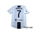 Photo2: Juventus 2018-2019 Home Authentic Shirt #7 Ronaldo (2)