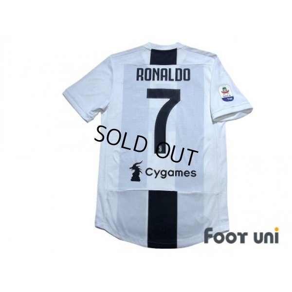 Photo2: Juventus 2018-2019 Home Authentic Shirt #7 Ronaldo
