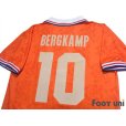 Photo4: Netherlands 1994 Home Shirt #10 Bergkamp