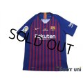 FC Barcelona 2018-2019 Home Authentic Shirt #8 Andres Iniesta Last match print La Liga Patch/Badge 