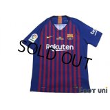 FC Barcelona 2018-2019 Home Authentic Shirt #8 Andres Iniesta Last match print La Liga Patch/Badge 