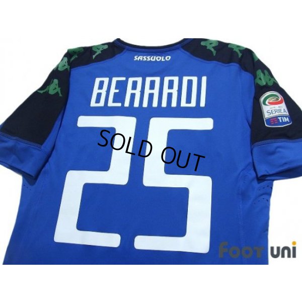 Photo4: Sassuolo 2016-2017 3rd Shirt #25 Berardi Serie A Tim Patch/Badge w/tags