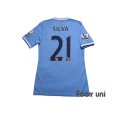 Photo2: Manchester City 2013-2014 Home Authentic Shirt #21 David Silva BARCLAYS ASIA TROPHY HONG KONG 2013 Patch/Badge (2)