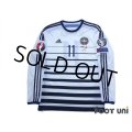 Denmark 2014 Away Authentic Long Sleeve Shirt #11 Bendtner