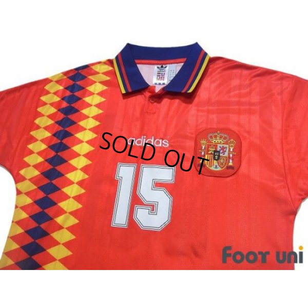Photo3: Spain 1994 Home Reprint Shirt #15