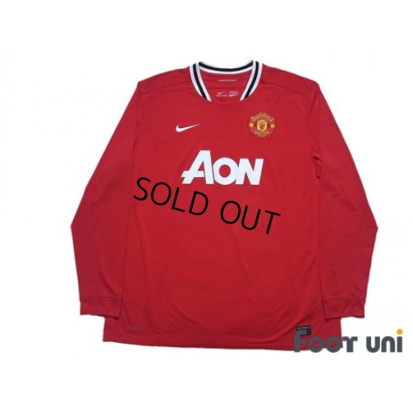 Photo1: Manchester United 2011-2012 Home Long Sleeve Shirt