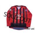 AC Milan 2004-2005 Home Long Sleeve Shirt Champions League Patch/Badge