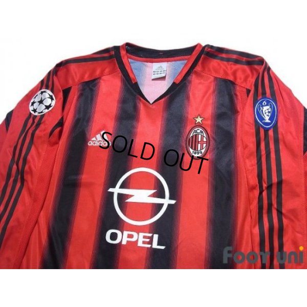 Photo3: AC Milan 2004-2005 Home Long Sleeve Shirt Champions League Patch/Badge