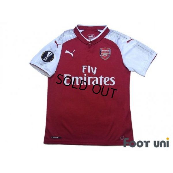 Photo1: Arsenal 2017-2018 Home Shirt #6 Koscielny  EL Patch/Badge w/tags