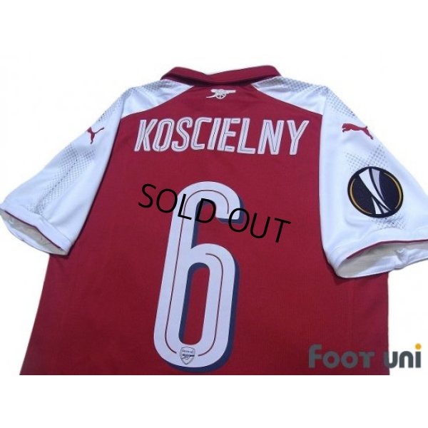 Photo4: Arsenal 2017-2018 Home Shirt #6 Koscielny  EL Patch/Badge w/tags