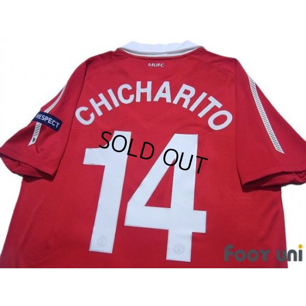 Photo3: Manchester United 2010-2011 Home Shirt #14 Chicharito Respect Patch/Badge