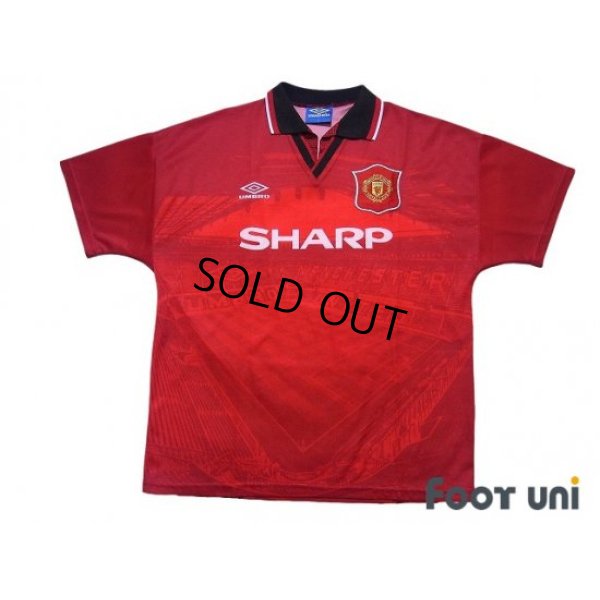 Photo1: Manchester United 1994-1996 Home Shirt